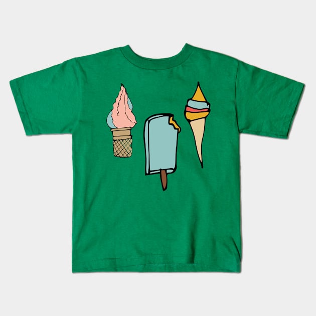 Icecream cone Kids T-Shirt by bruxamagica